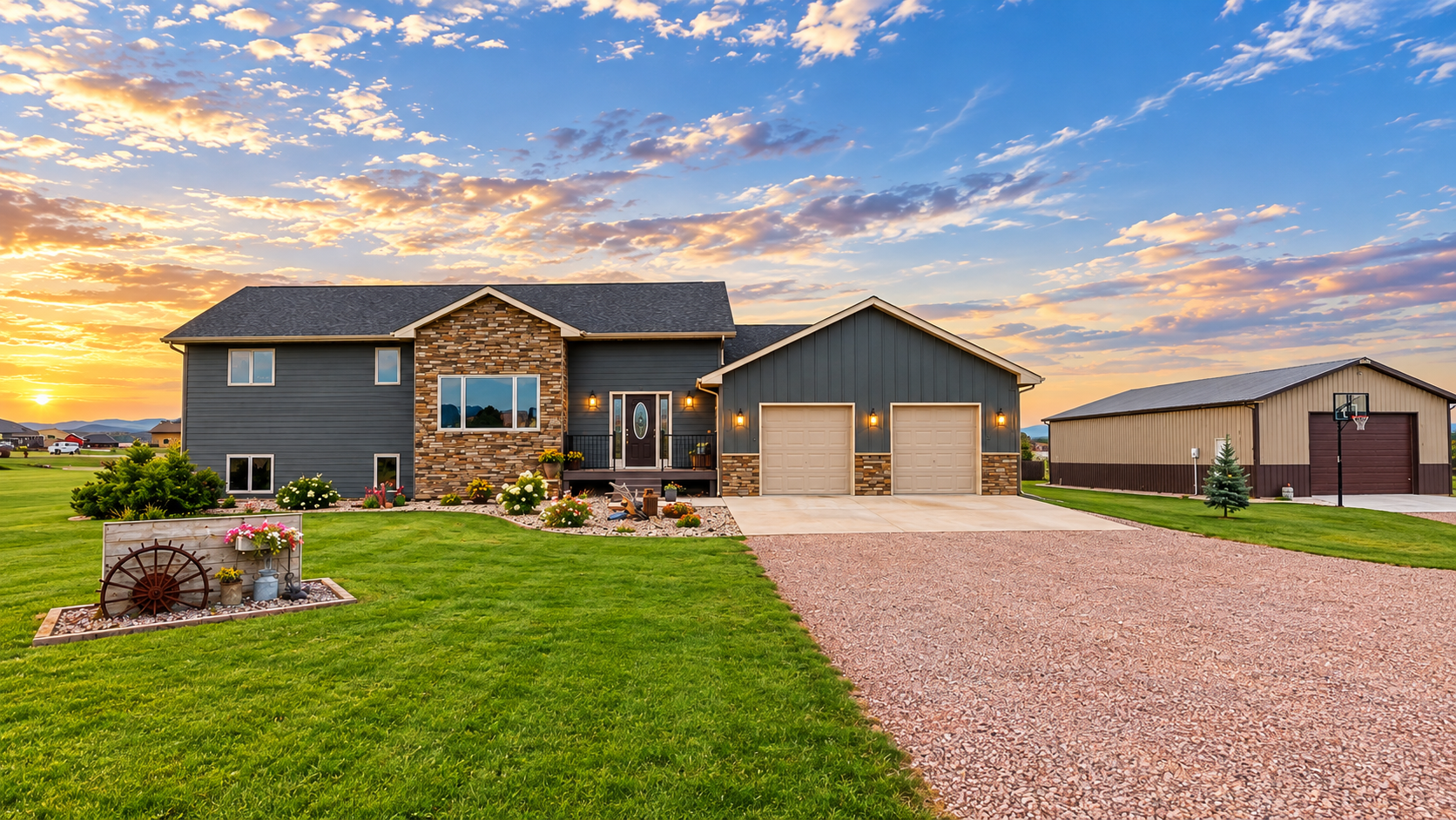 16729 Willow Wood Road at sunset