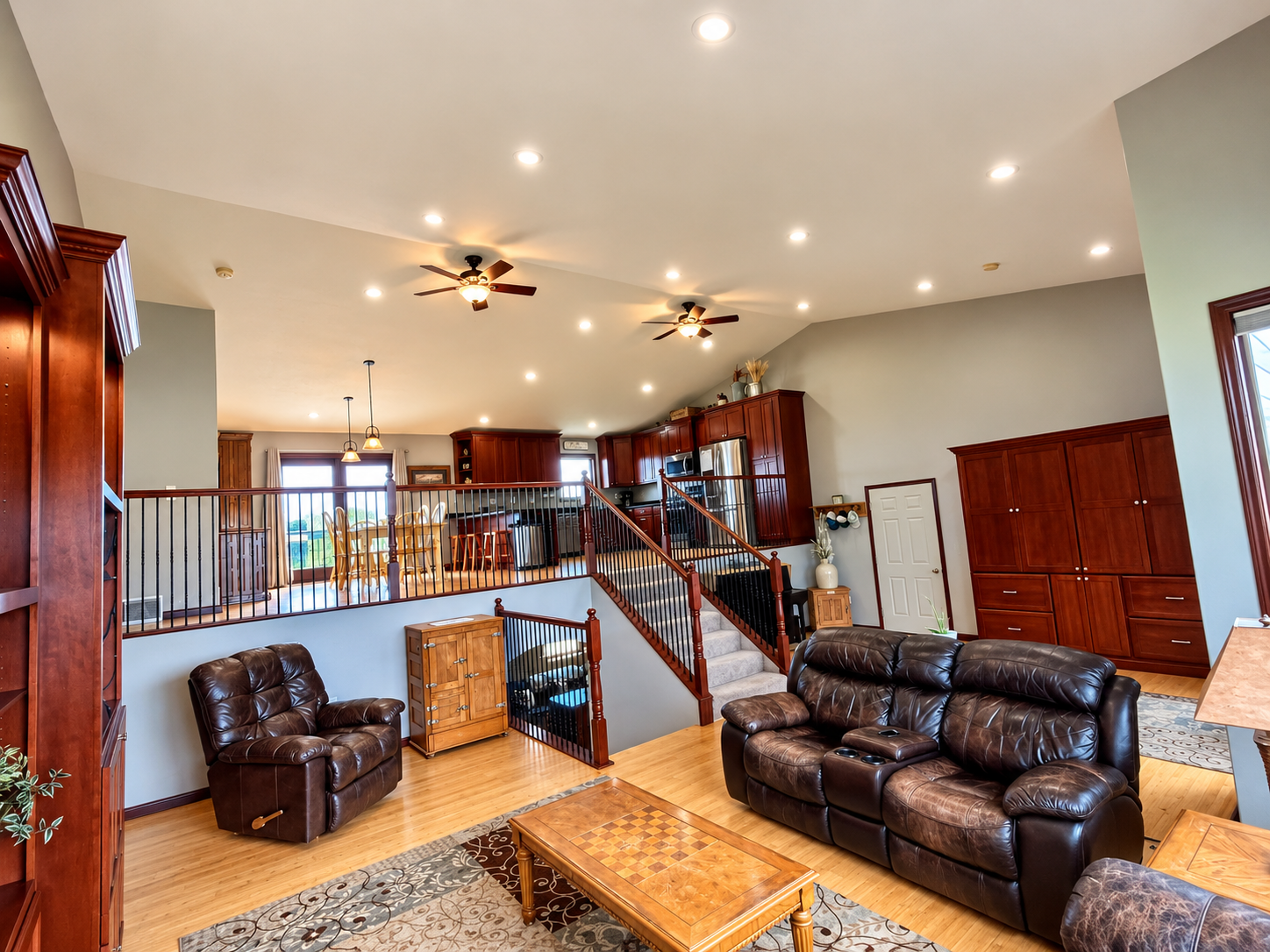 Open living and kitchen