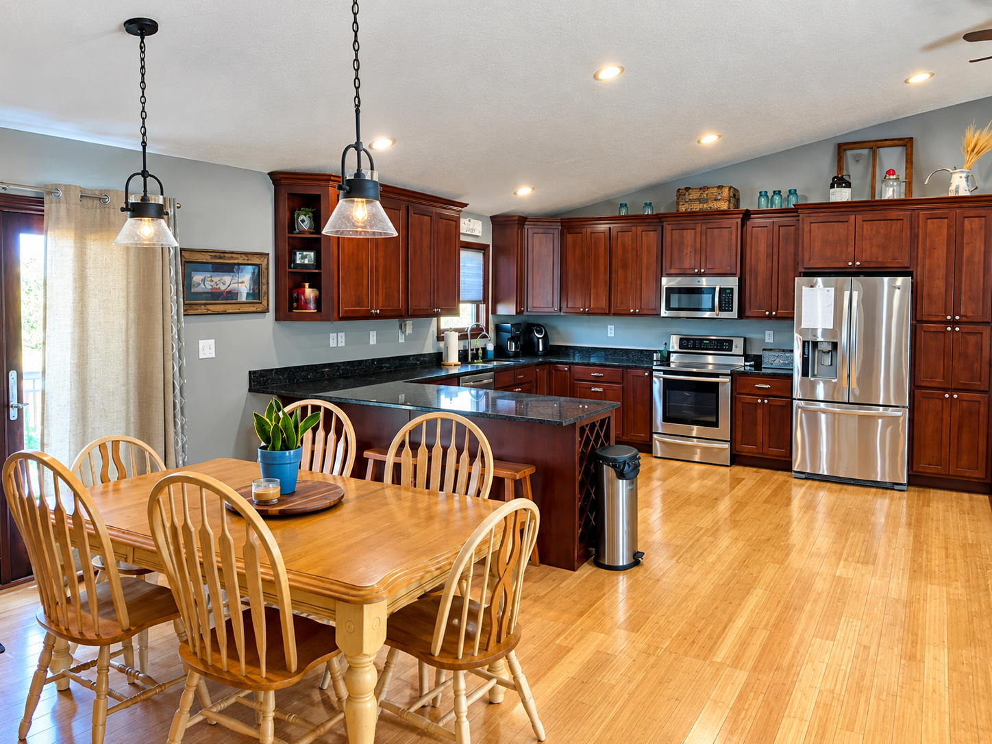 Kitchen and dining area