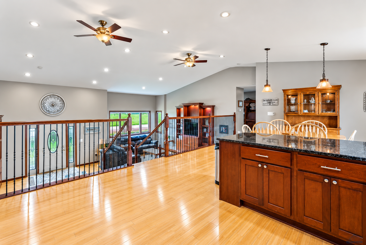 Kitchen and open living area